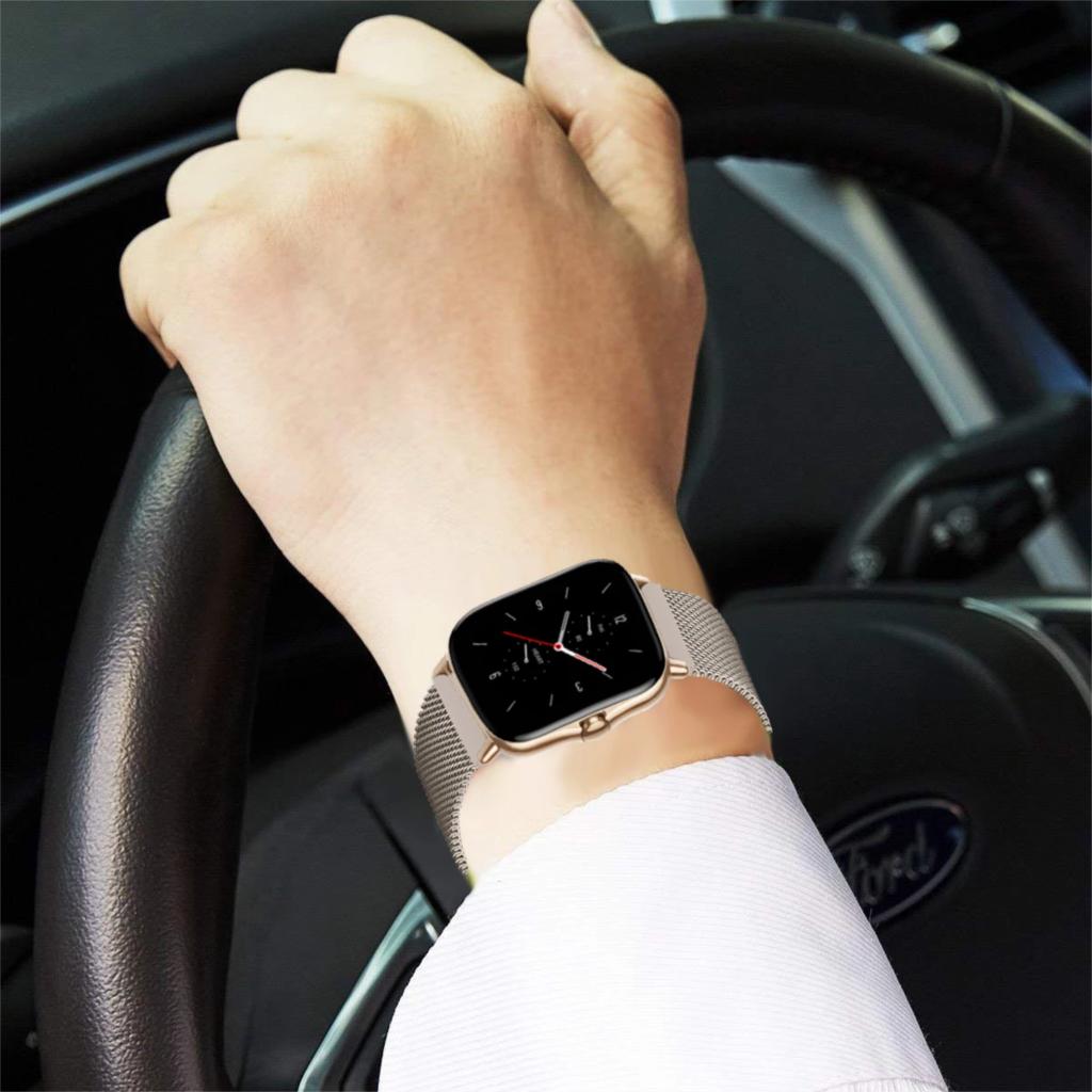 20mm/22mm Milanese loop band For Amazfit GTS/4/2/2e/3/GTS2 Mini/GTR 47/GTR2/4/3/Pro Watch Bracelet correa Amazfit bip 6 5 straps