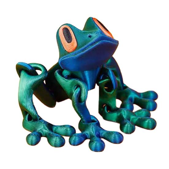 Gratfreies 3D-Druck-Ornament Gedruckter Magnetischer Frosch Kühlschrankmagnet, Realistischer Springender Kletternder Kühlschrankmagnet mit Spielbarer Tierfigur