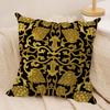Gold European Style Retro Cushion Cover Silky Short Plush Invisible Zipper Dustproof Sofa Pillow Case for Home Decor