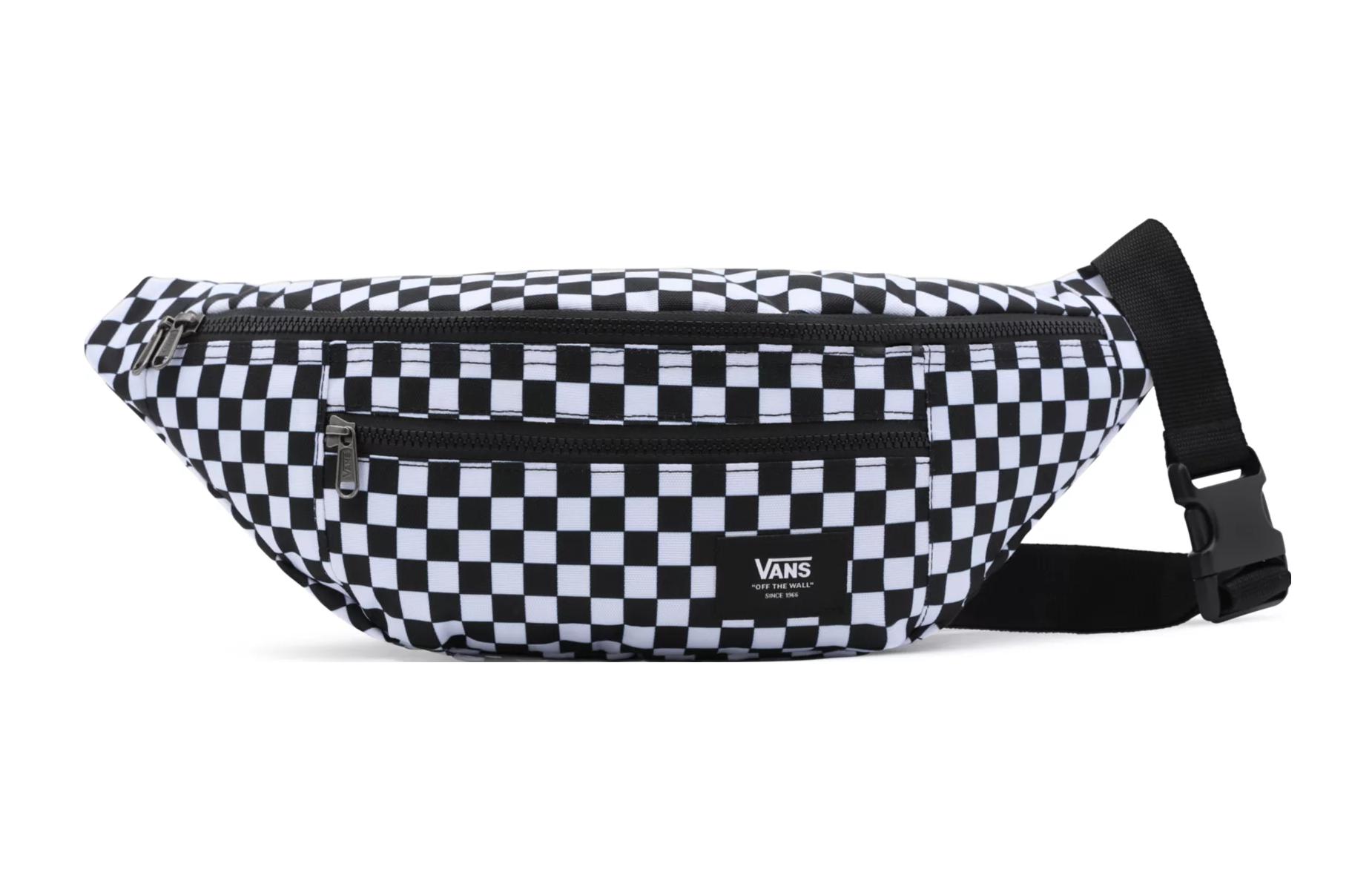 Спортивная сумка Vans Ward из нейлона, Сумка-слинг, Поясная сумка, Сумка через плечо Regular Унисекс Черный Белый VNOA2ZXXHUO