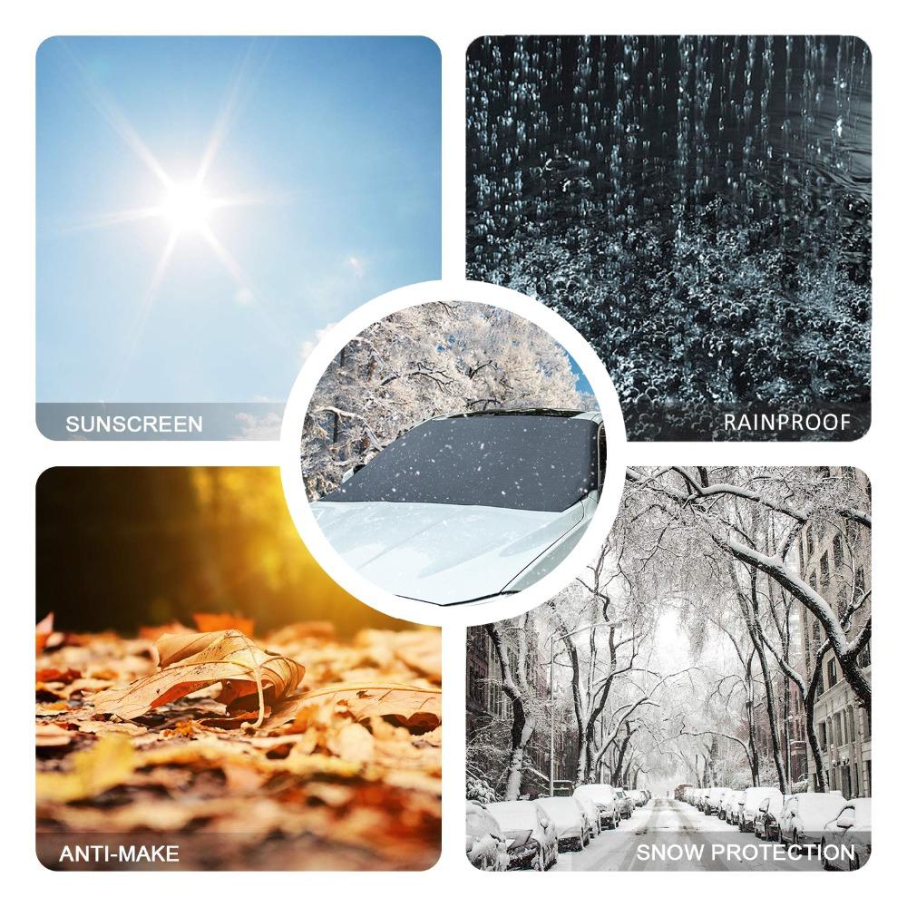 210X120CM Car Magnetic Sunshade Cover Car Windshield Snow Sun Shade Auto Waterproof Protector Cover Auto Front Windscreen