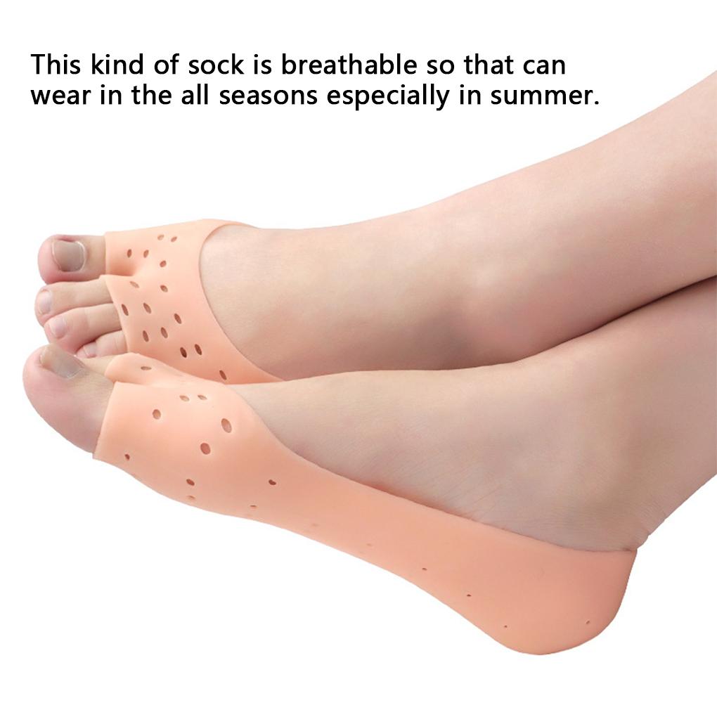 1 Pair Female Universal Summer Gel High Care Socks Protector Anti-skid Sock Accessory Breathable Reusable Heel Foot
