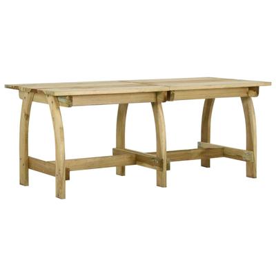 Vidaxl Garden Table, 220X74X75 Cm, Impregnated Pine Wood