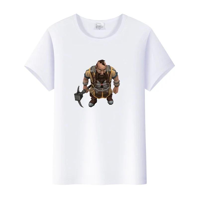 Fashion Cartoon Tees Seven Dwarfs Shirt Summer Tops Aesthetic White T-Shirts 2000s Clothes Y2k Goth Blouse Unisex
