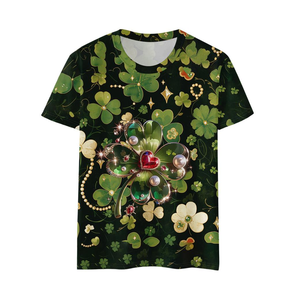 Women's T Shirt Tee Print Short Sleeve Daily Weekend Fashion Basic Regular Top  St. Patrick's Day