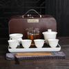 Chaxun Mutton-Fat Jade Porcelain Travel Tea Set