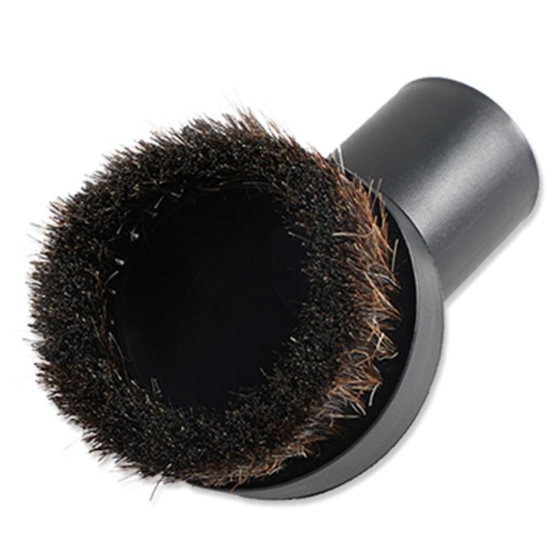 3.6cm/2.5cm Universal Long Horse Hair Round Brush Vacuum Cleaner Brush Crevice Attachment With Converting Adapter