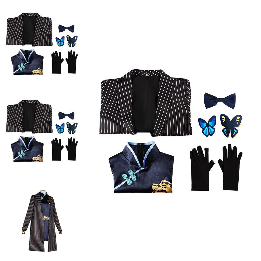Blue Archive Cosplay Costume Feisai Cheongsam Suit With Windbreaker Set For Women