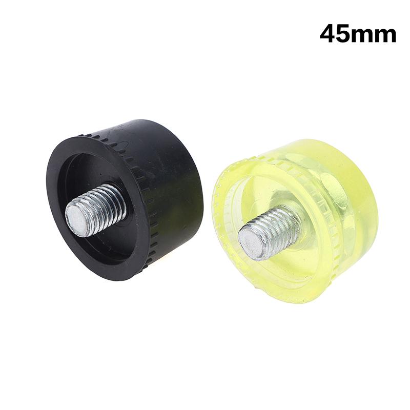 1 Pair Of Double Face Tap Rubber Hammer Head 25Mm 30Mm 35Mm 40Mm 45Mm Yellow Black Hammer Replacement Striking Head