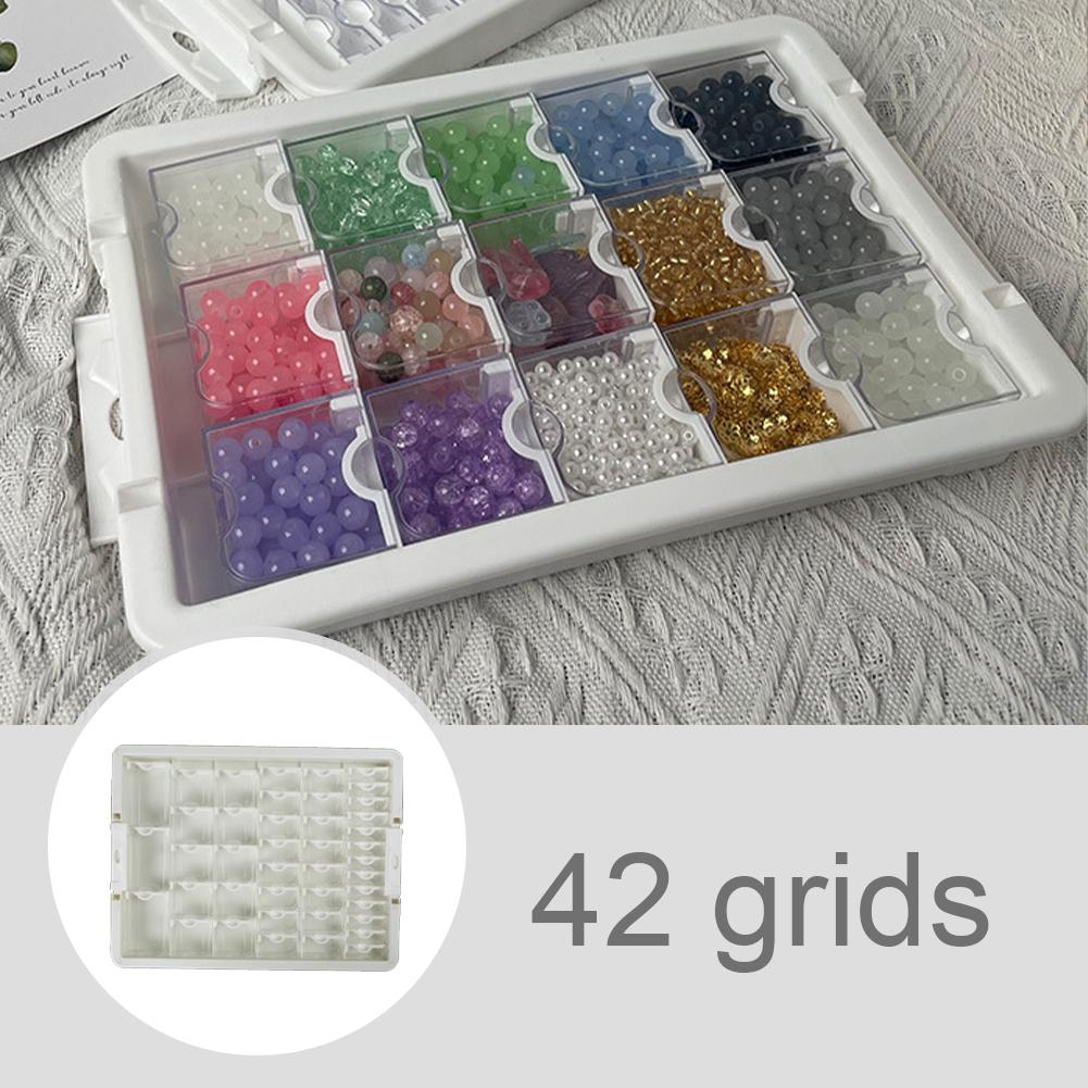 42/50/78 Grids Diamond Painting Bead Storage Container Diamond Art Bead Organizer Box Diamond Painting Plastic Storage Box