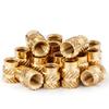 M2.5 M3 Brass Insert Nut Double Twill Copper Nuts Hot Melt Knurled Thread Nuts Injection Embedment Insertion Copper Nut