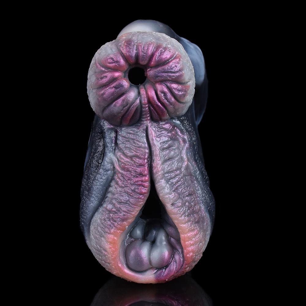 Dual Channel Animal Horse Masturbation Cup Soft Silicone Male Masturbator Realistic Vagina Prostate Massage Adult Sex Toy