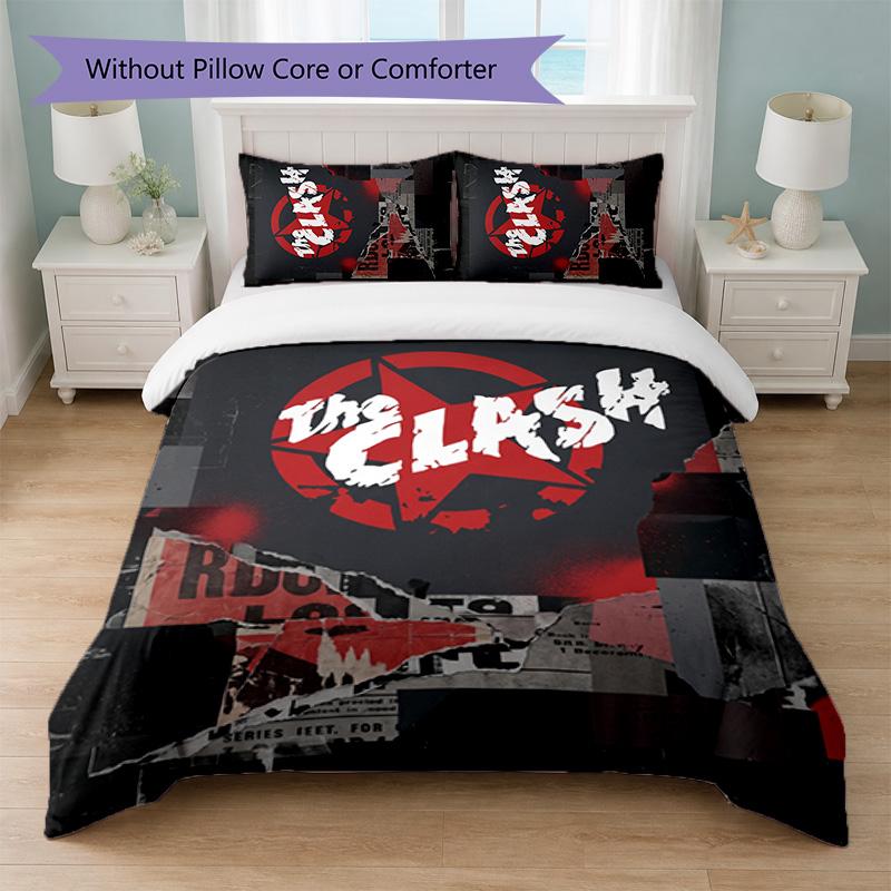 The Clash Print 3Pcs Bedding Set Duvet Cover With Two Pillowcases Soft Bed Linen For Household Bedroom