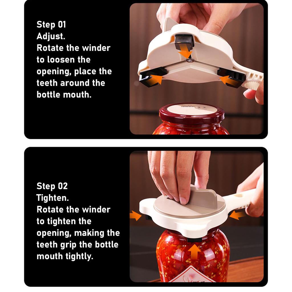 Jar Opener Manual Adjustable Anti Slip Multi Purpose Bottle Opener for Beer Bottles Cans