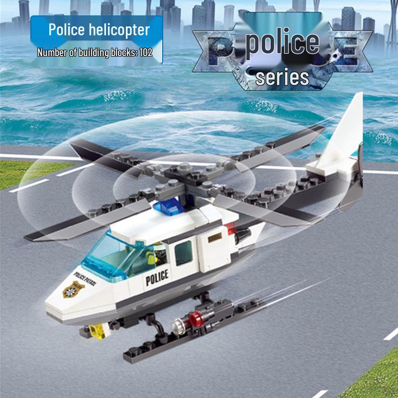 

Kai Zhi 6729 Полицейский вертолет - Совместим с LEGO, Детская развивающая игрушка-конструктор