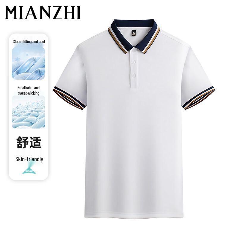 Men s Color Block Short Sleeve Polo T-Shirt L