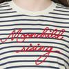 BCBG T-shirt a righe con lettering STring B6m3x410