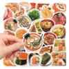 30-Piece Japanese Food Sticker Pack - Waterproof Stickers for Journals, Suitcases, Guitars, and Cars