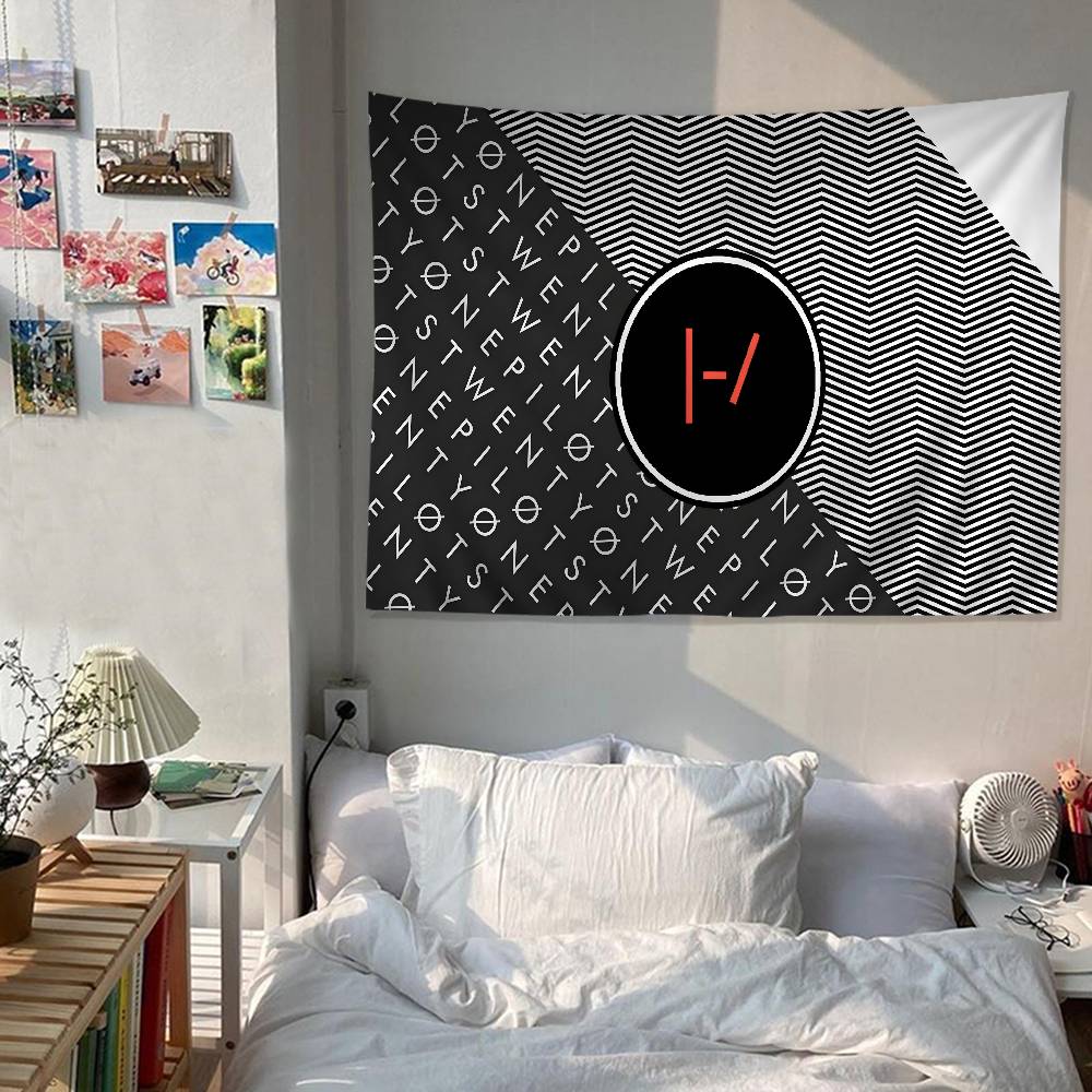 Pop Band TTwenty One Pilots Printed Large Wall Tapestry Indian Buddha Wall Decoration Witchcraft Bohemian Hippie Wall Art Decor