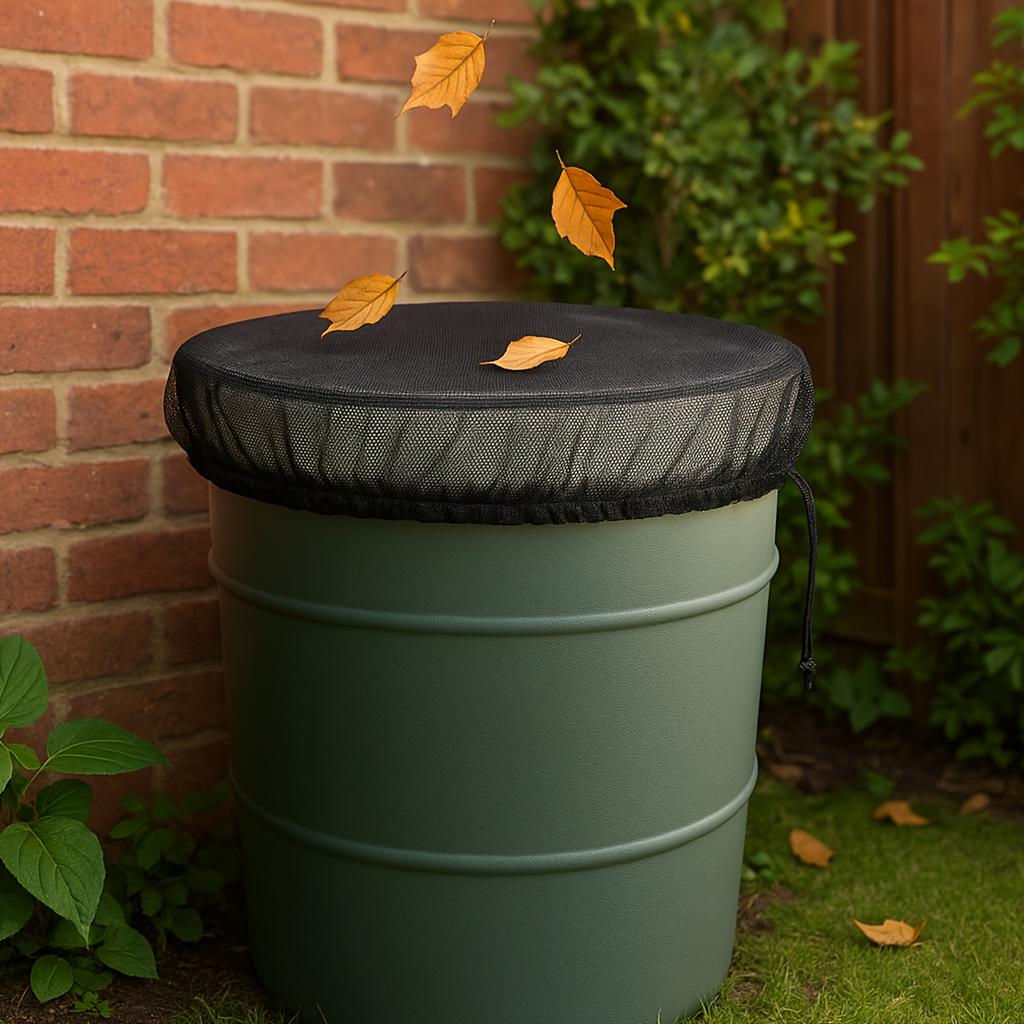 1Pc Rainwater Bucket Mesh Cover - Adjustable Rainwater Collection Tank Net To Prevent Leaves And Debris
