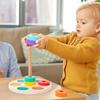 Montessori Wooden Children'S Early Education Foldable Rainbow Ring To Cultivate Color Cognition Coordination Pairing Column Toy