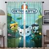 Tende Antizanzare Octonauts per Fotocamera Tenda Oscurante per Stanza Pannello Divisorio 2 Pezzi Tende Decorazione Halloween Soggiorno