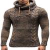 Men S Fitted Hooded Pullover Plus Size Knit Sweater