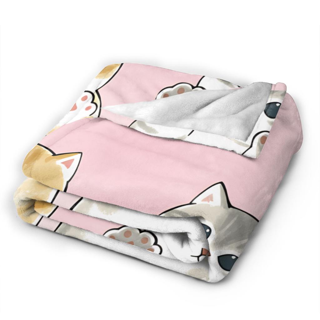 Mofusand Warm Soft Blanket Children Plush Throw Blanket Street Trend Couch Chair Flannel Bedspread Sofa Bed Cover