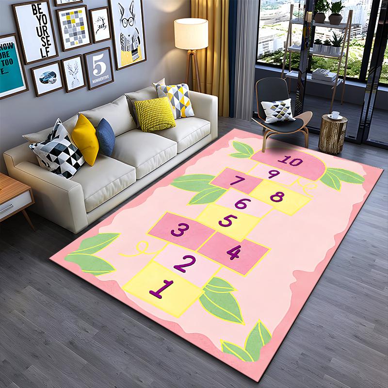 

Cute Lion Hopscotch Rug for Kids Suitable for use as an anti-slip game mat for living room and bedroom sofas 40x60cm( 15x23in )