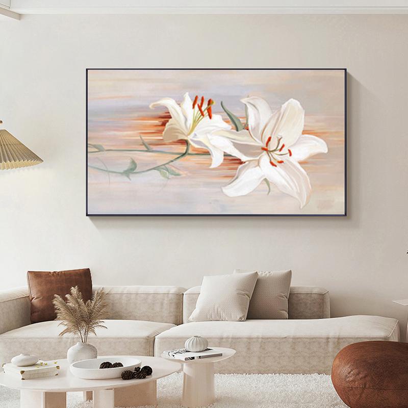 Poster modern de artă de perete cu flori, imprimare nordic, minimalist, crin, imagine pe pânză, pentru decorarea peretelui dormitorului, pictură pentru camera de zi, culoar