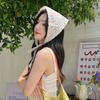 Lattice Triangle Hair Band Strap Soft Wrap Printing Hair Scarf Lace Hair Scarf  Women