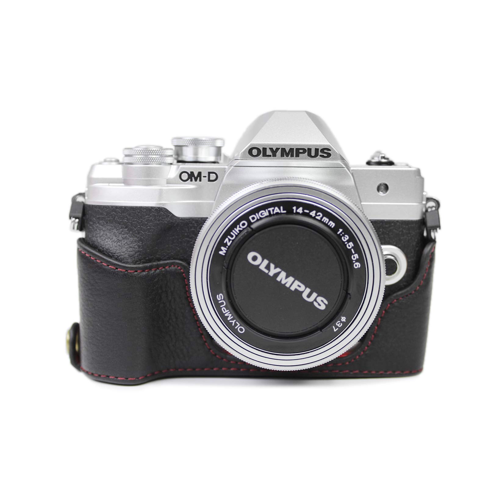 

kinokoo OLYMPUS E-M10 MarkIV half case em10 mark4 case genuine leather (black)