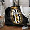 Juventus Herzschlag Logo Flanelldecke, Weiches Polyester, Modernes Design, Ganzjahres für Camping, Reisen, Geschenke für Feiertage oder Geburtstage