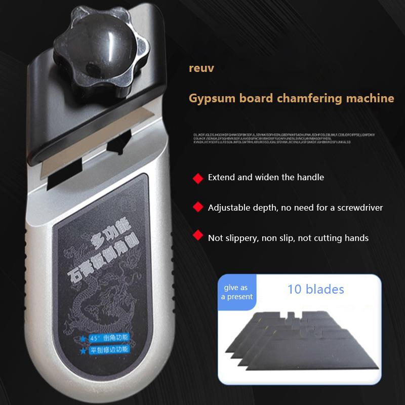 Gypsum Board V-Shaped Chamfer Bevel Double Groove 45 Degree Trimming Tool Board Planer Manual Gypsum Right Angle Tool Woodworkin