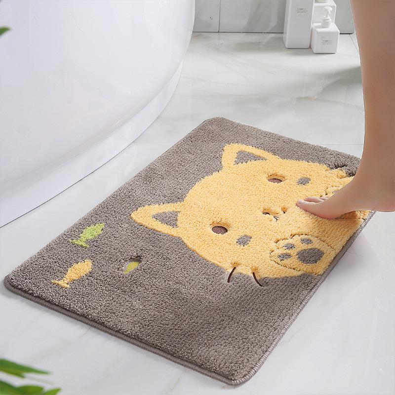 Children's Cartoon Rug: Non-slip, Water-Absorbent Mat for Bedroom, Entrance, Kitchen, Bathroom, and Toilet