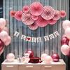 Paper Fan Flowers 20pcs Set Paper Fans Set Hanging Pinwheels Fan DIY Paper Craft for Wedding Birthday Christmas Party Decoration Hanging Paper Fan