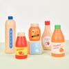 Juguetes de cocina para jugar a la casita, juego simulado de botellas de zumo de bebidas de madera simulada, regalo para niños bloque de construcción