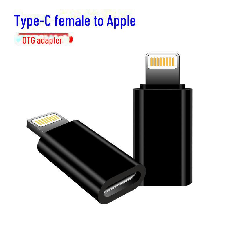 

Адаптер кабеля для зарядки и передачи данных Type-C на Android PD OTG TYPE-C female to Apple чёрный