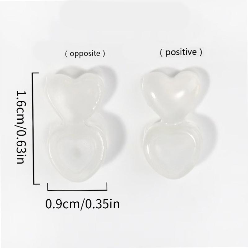 10pcs Heart Silicone Earring Lifters Love Backs for Studs and Droopy Ears Comfortable Secure Replacements Part