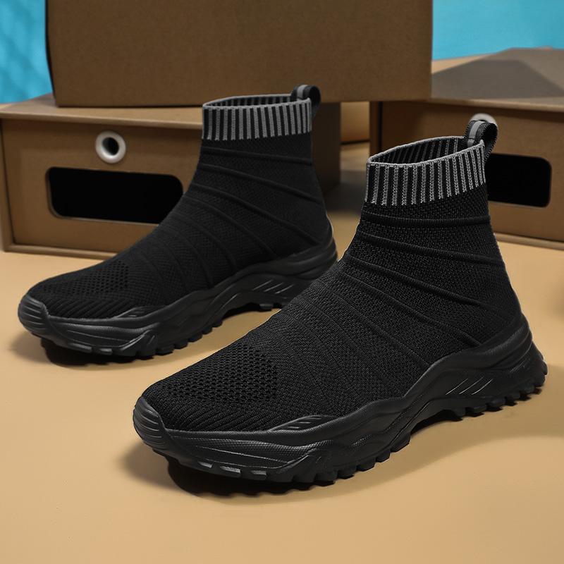 Fashion Men Running Walking Sock Shoes Fashion Casual Sneakers Breathable Sport Lightweight Men Sneakers Couple Ankle Boots 48