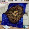 Bule Evil Eye Blanket Hamsa Hand Psychedelic Blanket for Travel Bedding Chair Adult Lightweight Bohemian Style Blanket Tapestry