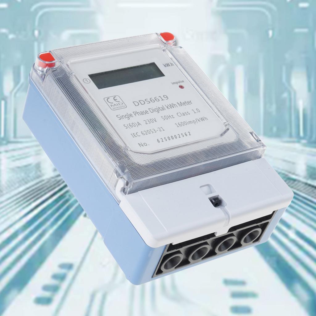 Wall Digital kWh Meter Single Phase Energy Meter For Accurate Home Energy Measurement Real Time Consumption Display
