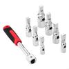 8 Piece Alloy Steel Fast Change Socket Wrench Multiple Size Interchangeable Heads For Professional Mechanics Vehicle