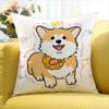 cute Corgi World Various Sizes Square Pillow Case For Car Home Bedchamber Decor