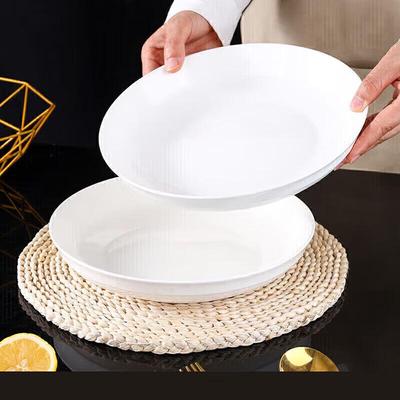 Jieyachie Household White Ceramic Plates
