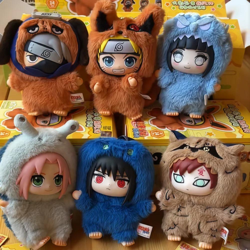 Authentic Eaki Naruto Anime Figure Cute Beast Party Vinyl Doll Blind Box Toys Gift Haruno Sakura Uchiha Sasuke Pendent Ornaments
