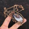 Botswana Agate Necklace Copper Wire Wrapped Handmade Jewelry Adjustable Necklace Very Pretty Copper Jewelry Gemstone Necklace Gifts For Wife