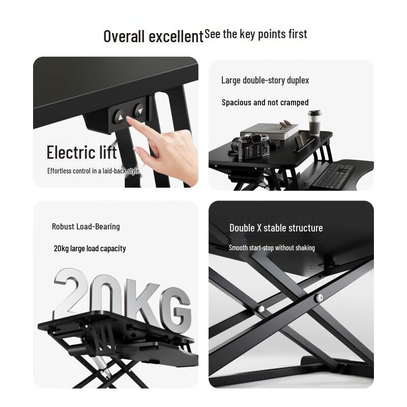 Brateck Convertor electric pentru birou reglabil pe înălțime D560