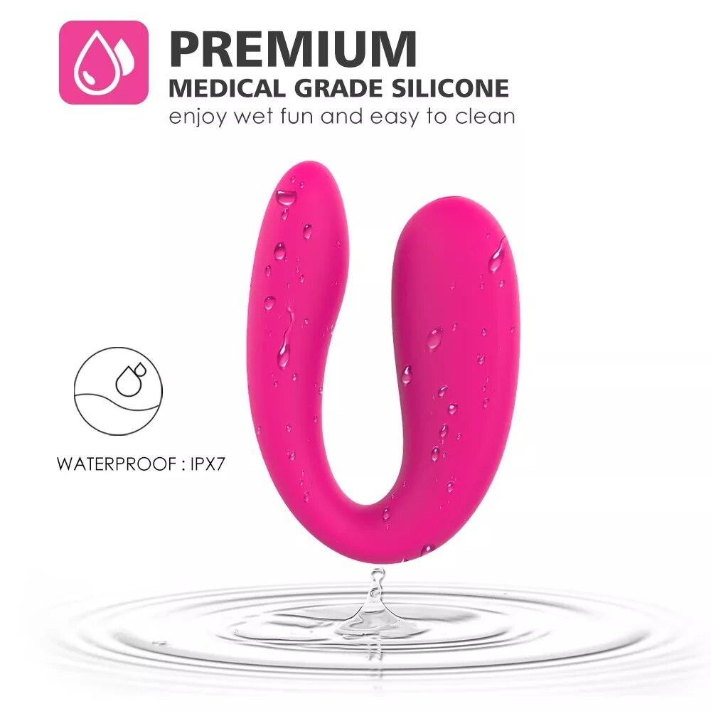 Vibrátor typu U G-Spot Anální Pussy Vibrátor Stimulátor klitorisu Sexuální hračka pro ženy Sexshop pro páry