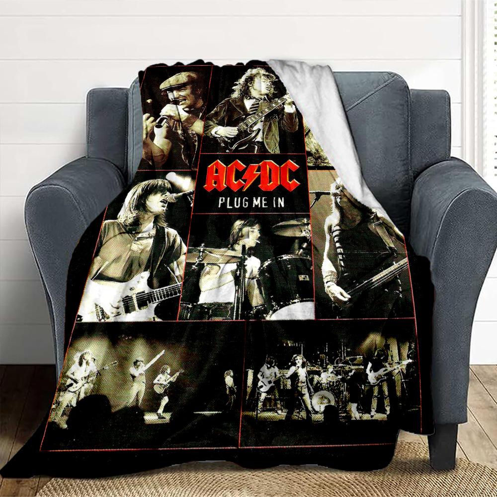 Coperta di Flanella Acdc Coperta da Divano Morbida Calda Letto Divano Campeggio Auto Decorazione Casa Regalo di Natale Unico C930257